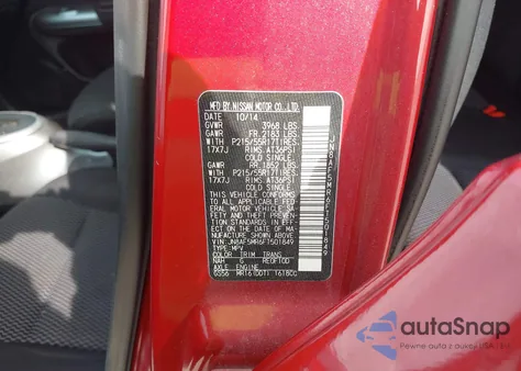2015 Nissan Juke Sv from USA, damaged, VIN JN8AF5MR6FT501848